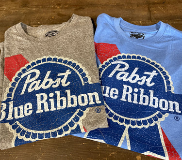 Pabst Blue Ribbon Graphic Tee - Heather Grey SALE!